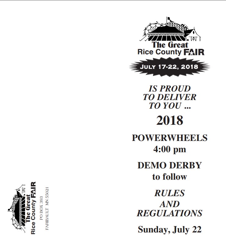 Printable Forms Rice County Fair